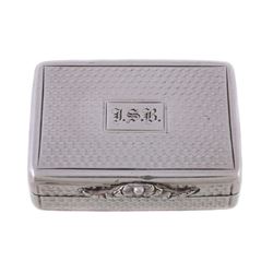 William IV silver rectangular vinaigrette