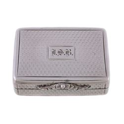 William IV silver rectangular vinaigrette