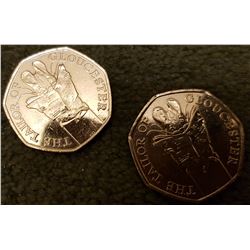 BRITISH: THE TAILOR OF GLOUCESTER COINS.