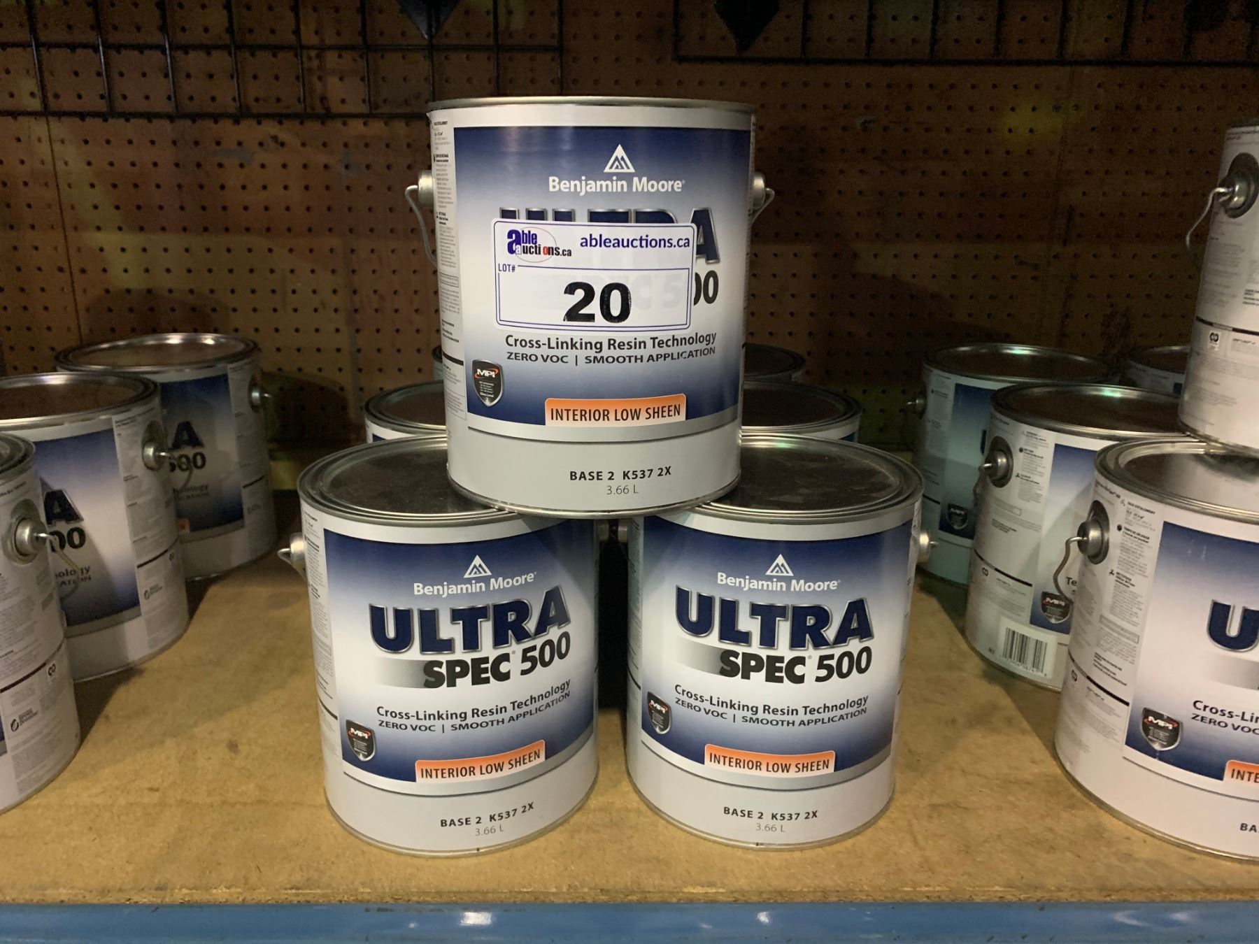 9 CANS BENJAMIN MOORE ULTRA SPEC 500 INTERIOR LOW SHEEN 9 CANS BENJAMIN MOORE ULTRA SPEC 500 INTERIOR LOW SHEEN