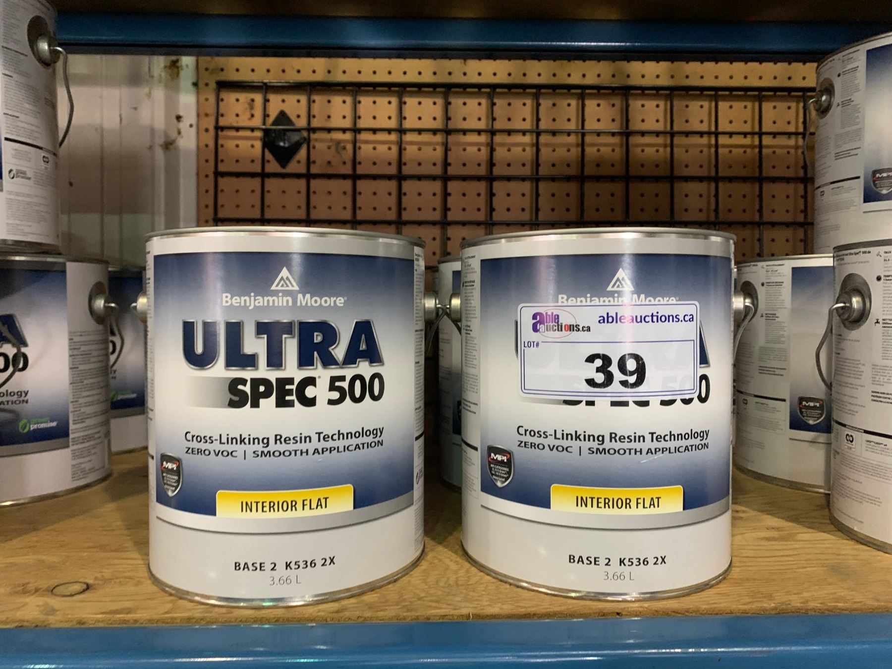 6 CANS BENJAMIN MOORE ULTRA SPEC 500 INTERIOR FLAT BASE 2 6 CANS BENJAMIN MOORE ULTRA SPEC 500 INTERIOR FLAT BASE 2