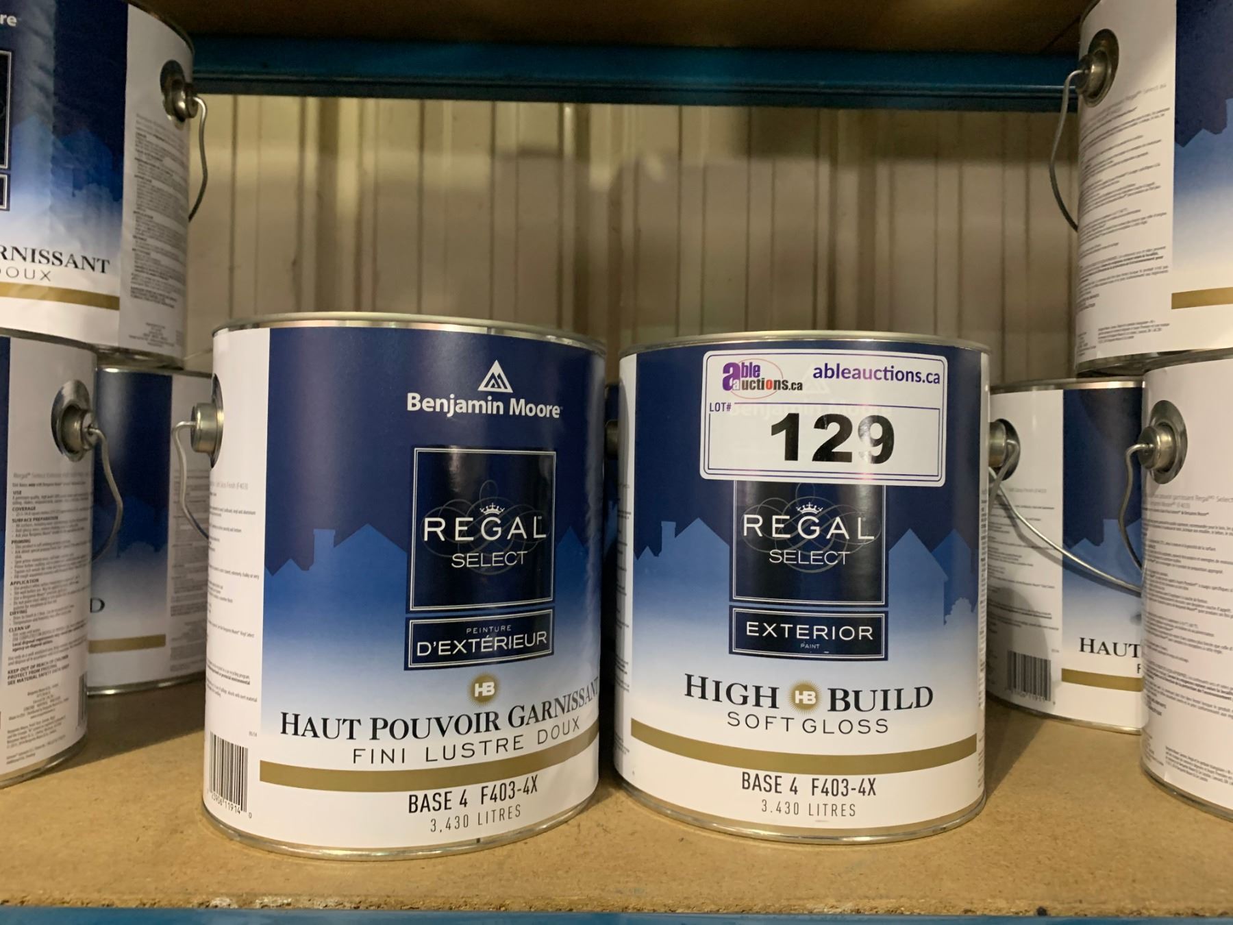 6 CANS BENJAMIN MOORE REGAL SELECT SOFT GLOSS BASE 4 F403 6 CANS BENJAMIN MOORE REGAL SELECT SOFT GLOSS BASE 4 F403