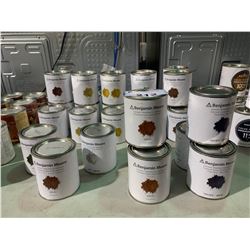30 MEDIUM CANS ASSORTED BENJAMIN MOORE GENNEX WATERBORNE COLORANT