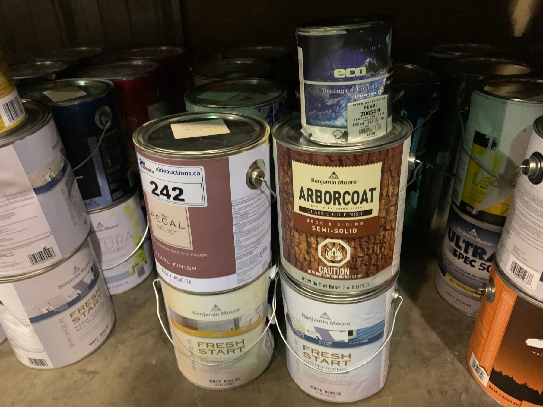 16 ASSORTED CANS OF MISTINT PAINTS