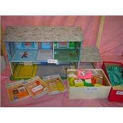 Tin Doll House Mini Doll Furniture