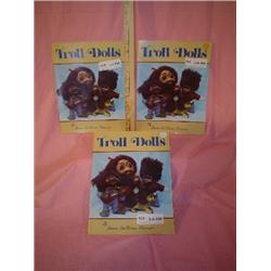 3  Troll Dolls  Books 1982 Miles City M