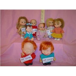 8 Wind Up Dolls 2 red headed MT