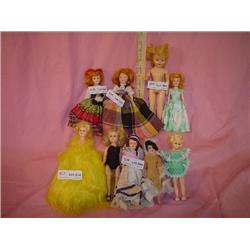 9  Plastic Dolls From 7 to 10 1/2 inche