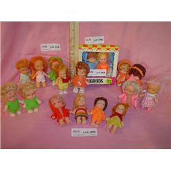 Tray of 17 MiniKids Tiny Dolls MT 