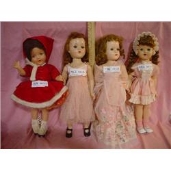 4 Dolls Shirley Temple Jointed Composit