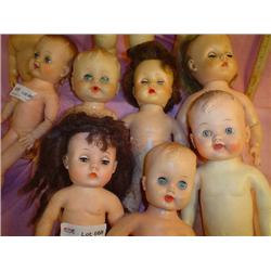 Box of 10 Dolls. All are Rubber stuffed