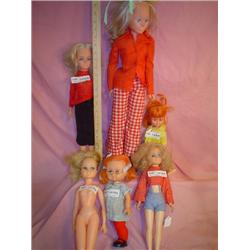 Box of 6 Dolls. Vinyl/Plastic. 1)Tall D