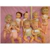 Image 1 : Box of 8 Dolls: Vinyl/Plastic & 2 w/Clo