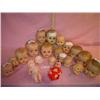 Image 1 : Box of 18 Boy Dolls & Doll Heads: Rubbe