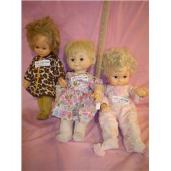 3 Dolls: Soft Foam Bodies w/Vinyl Heads