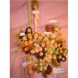 Tray of Doll Parts. Approx. 55 Small Do