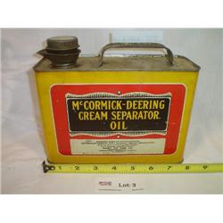 McCormick Deering Cream Separator Oil C