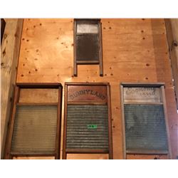 GR OF 4 ANTIQUE WASHBOARDS