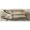 Image 1 : ANTIQUE WOOD CHILDS SLED WITH METAL RAILS