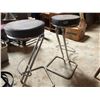 Image 1 : SET OF 2 CHROME STOOLS