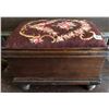 Image 1 : NEEDLE POINT ANTIQUE FOOT STOOL