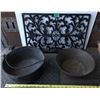 Image 1 : GR OF 3, CAST POTS & GRATE