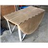 Image 2 : TEAK VENEER DROP LEAF TABLE