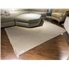 Image 1 : BEIGE WOVEN FRINGED AREA RUG 92" X 65"