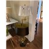 Image 1 : GOLD FLOOR LAMP & BRONZE TABLE LAMP