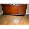 Image 3 : CHERRY WOOD ILLUMINATED 5 DOOR BAR CABINET 17 X 62 X 83