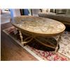 Image 1 : NOBLE HOME OVAL FAUX MARBLE COFFEE TABLE 1300 X 785 X 523 MM