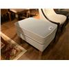 Image 1 : LIGHT BLUE FABRIC OTTOMAN 25 X 18 X 18 INCHES