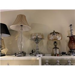 3 DECORATIVE TABLE LAMPS