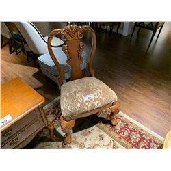 SANSK CHERRY CLAW FOOT OCCASIONAL CHAIR