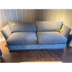 BURTON JAMES LIGHT GREY FABRIC 2 SEAT DEEP SOFA 95 X 39 X 35 INCHES