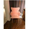 Image 1 : HOMEATTIC OAK & PINK FABRIC DINING ARM CHAIR 560 X 590 X 880 MM