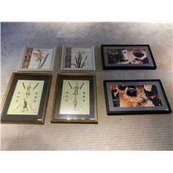 6 PC ASSORTED FRAMED WALL ARTWORK