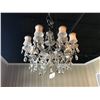 Image 1 : CHROME & CRYSTAL 8 HEAD SHADED CHANDELIER