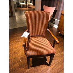 DAVON STRIPED CHEMICAL BRONZE ARM CHAIR 600 X 580 X 1000 MM