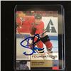 Image 1 : STEVE LARMER SIGNED 02-03 UD FOUNDATIONS HOCKEY CARD