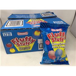 Case of Charms Fluffy Stuff Cotton Candy (12 bags)