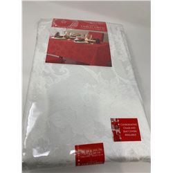 Damask Tablecloth- Christmas Ribbons (60in x 144in)