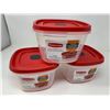Image 1 : Rubbermaid Containers with Venting Lids (3ct)