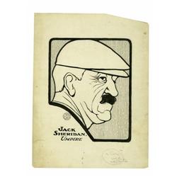 E.R.H., JACK SHERIDAN, UMPIRE, INK ON BOARD E.R.H.
