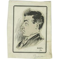 GILLET,PORTRAIT OF A MAN, INK ON PAPER GILLET