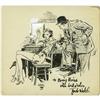 Image 1 : JACK WELCH, ORIGINAL ILLUSTRATION, INK ON BOARD JACK WELCH (American 1905-1985)