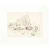 Image 1 : JOSEPH PENNELL, ITALIAN VILLAGE, ETCHING JOSEPH PENNELL (American 1860-1929)