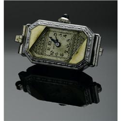 LADY'S AMERICAN GOLD WRIST WATCH CASE, BERNUS A LADY'S AMERICAN GOLD WRIST WATCH CASE