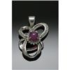 Image 1 : A DIAMOND AND SAPPHIRE PENDANTMaker unknownThe p A DIAMOND AND SAPPHIRE PENDANT