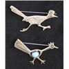 Image 1 : 2 Native American Sterling Roadrunner Pins